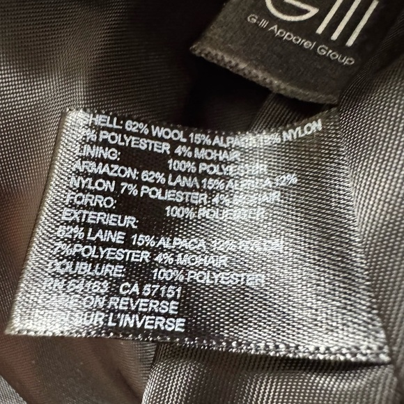 NWT Jones New York Shawl Collar Long Wool Coat Trench Black gorpcore clean girl - Picture 8 of 8